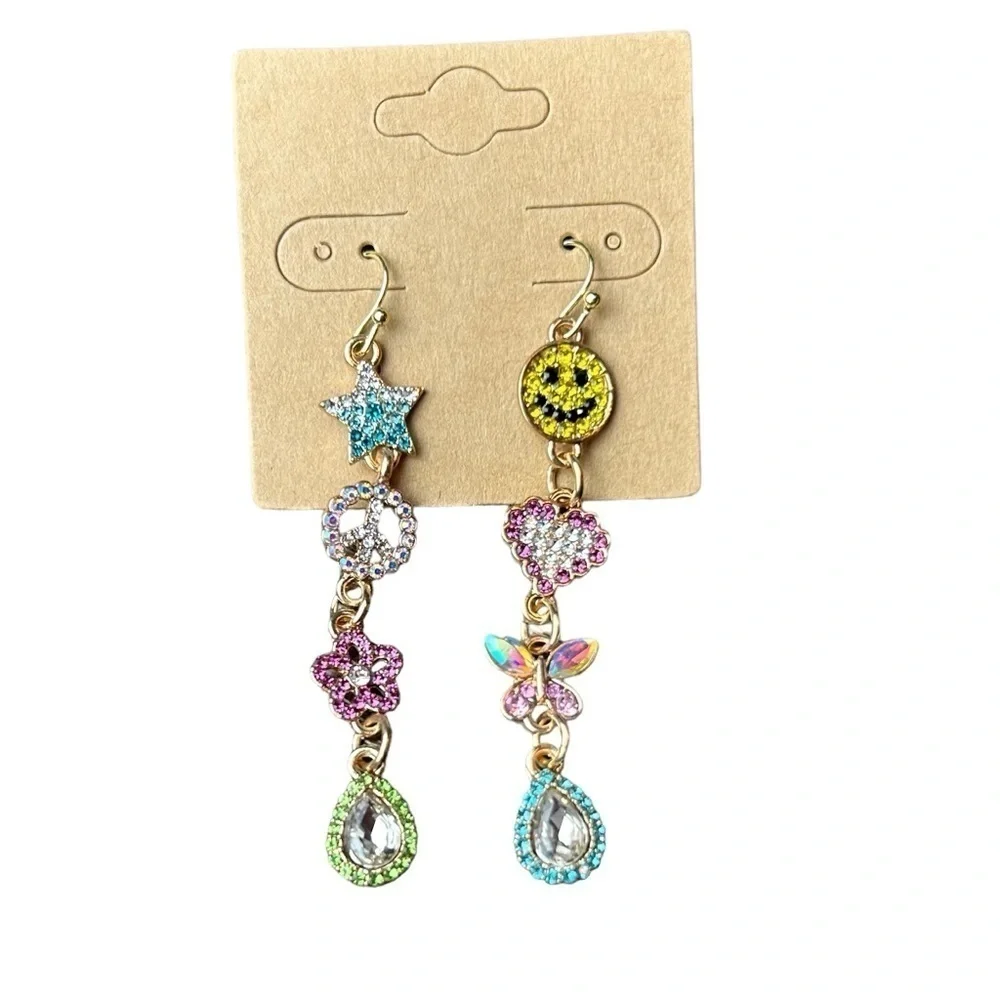 Fun Whimsical Dangle Pierced Earrings With All Things To Make You Smile - Picture 6 of 11